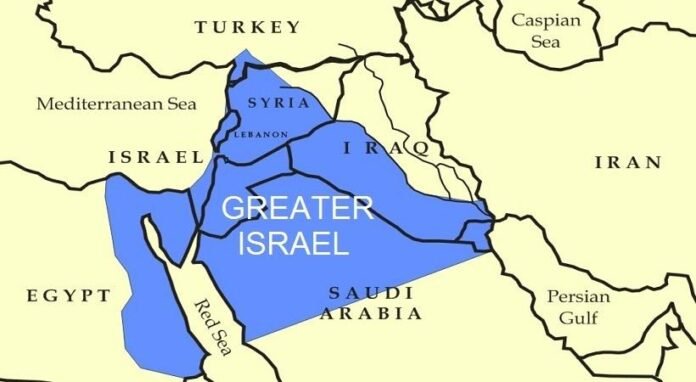 A Map Showing Greater Israel area