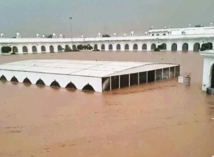 Online image shows floodwaters inside Kartarpur