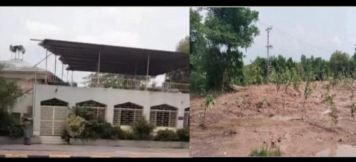 Madni Masjid Islamabad site before and after the demolition by the CDA.