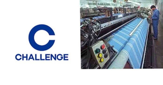 Image of Challenge Fashion Logo and a Textile Unit in Punjab