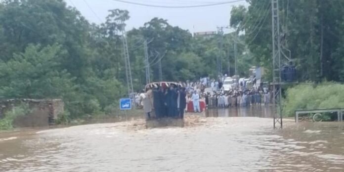 Flash Floods situation in Buner, KP. X Image