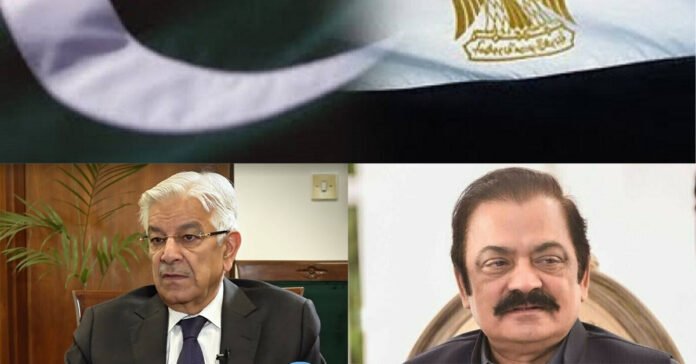 Composite image shows PML-N leaders Khawaja Asif and Rana Sanaullah