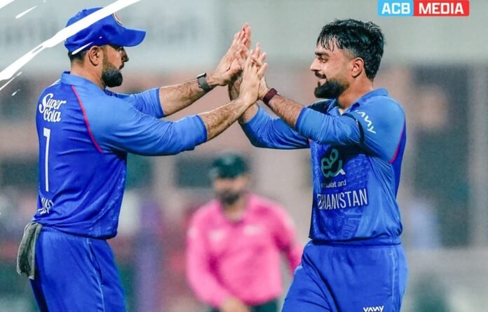 Afghanistan Cricket Team players celebrate victory- ACB