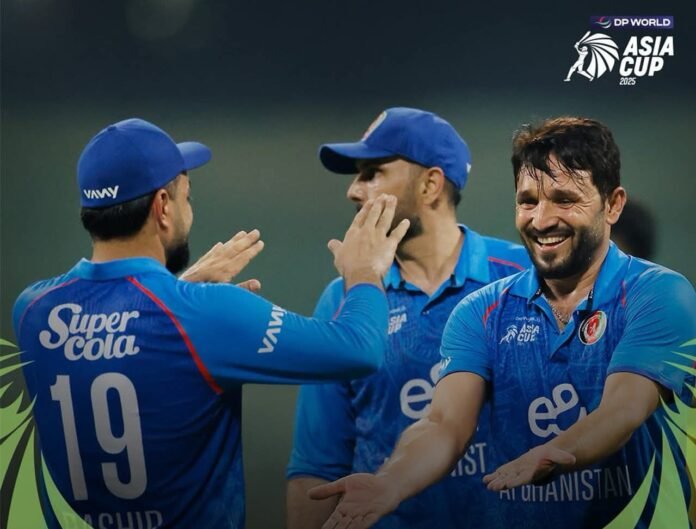 Afghanistan players celebrate victory-ACC