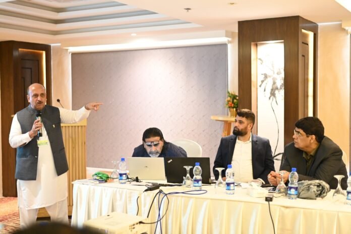 The picture shows proceedings of CropLife workshop on Agriculture-WE Punjab