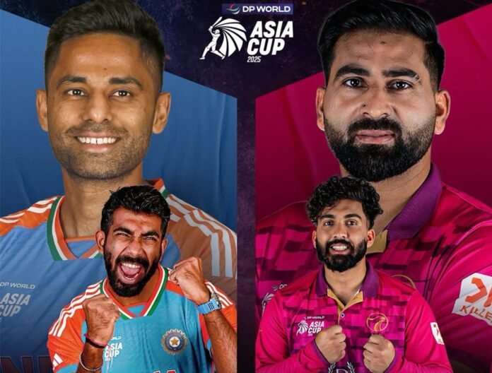 Picture shows India and UAE skippers and key players-ACC