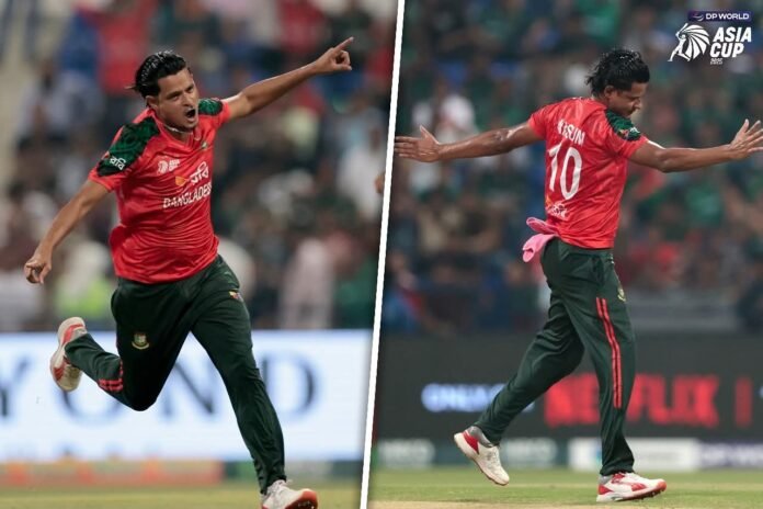 Picture shows Bangladesh bowlers celebrate wickets-ACC