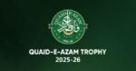The picture shows Quaid-e-Azam Trophy logo-PCB