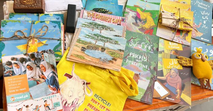 Image shows children story books.