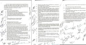 Picture shows the agreement between JAAC and the govt committees.
