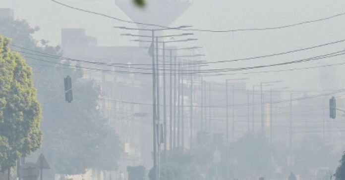 The file photo sows the worst air quality in Lahore