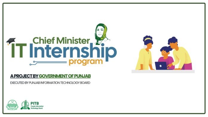 The picture shows details about CM's IT Internship Program-PITB