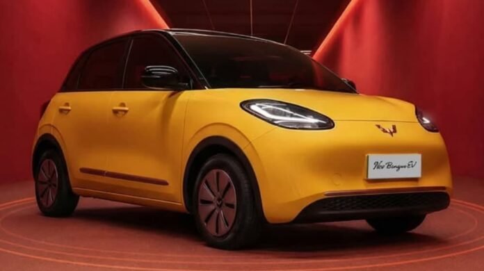 The image shows exterior of Binguo EV-MG Pakistan