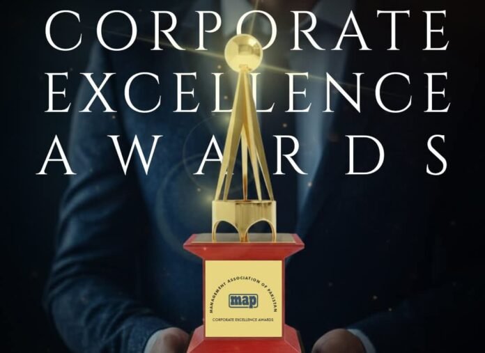 The image shows corporate excellence award-MAP