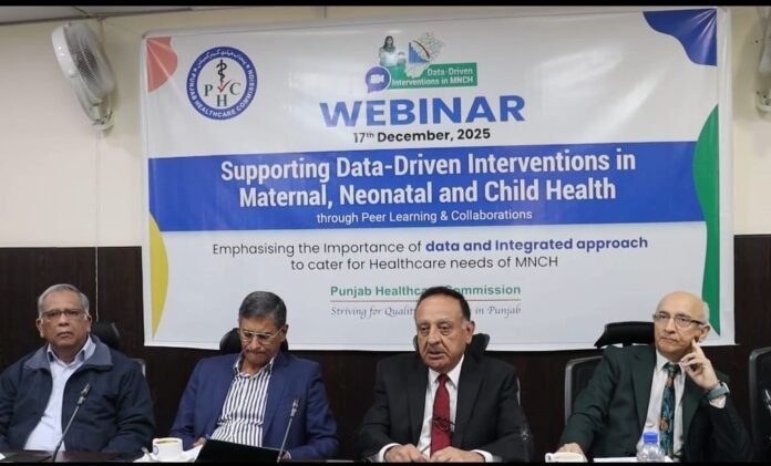 The image shows experts speaking at a webinar-PHC