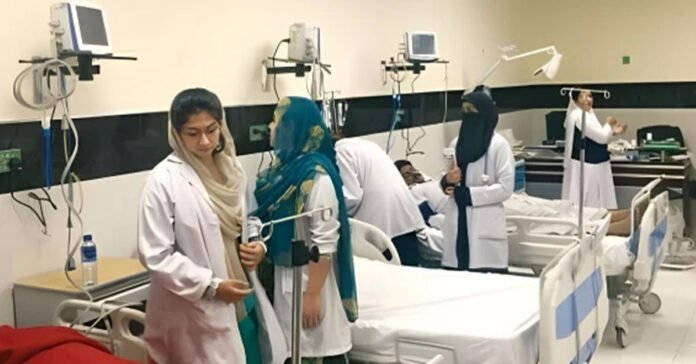 Doctors working at a Stroke Management Centre in Lahore.