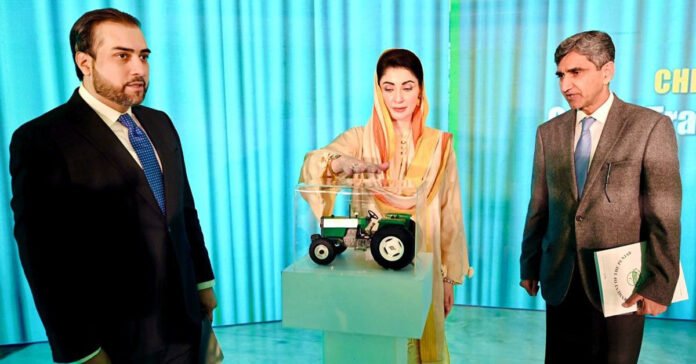Punjab chief minister Maryam Nawaz inaugurates CM Green Tractor Scheme Phase-III in Lahore.