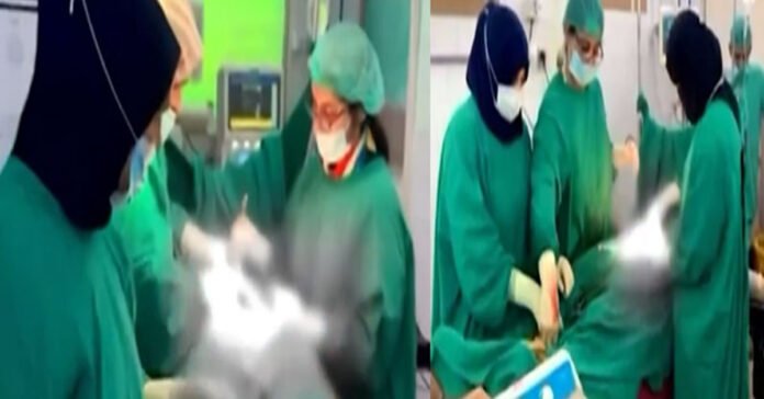 Screenshot of a controversial video of Lady Willingdon Hospital Lahore
