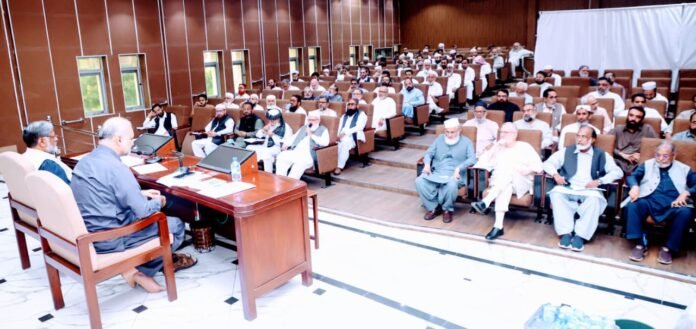 Jamaat-e-Islami Emir Hafiz Naeem ur Rehman presided over Majlise Shura meeting at Mansoorah Lahore.