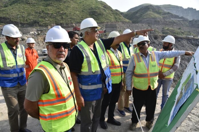 WAPDA Chairman Lt Gen (rtd) Muhammad Saeed visis Mohmand Dam Hydropower Project.